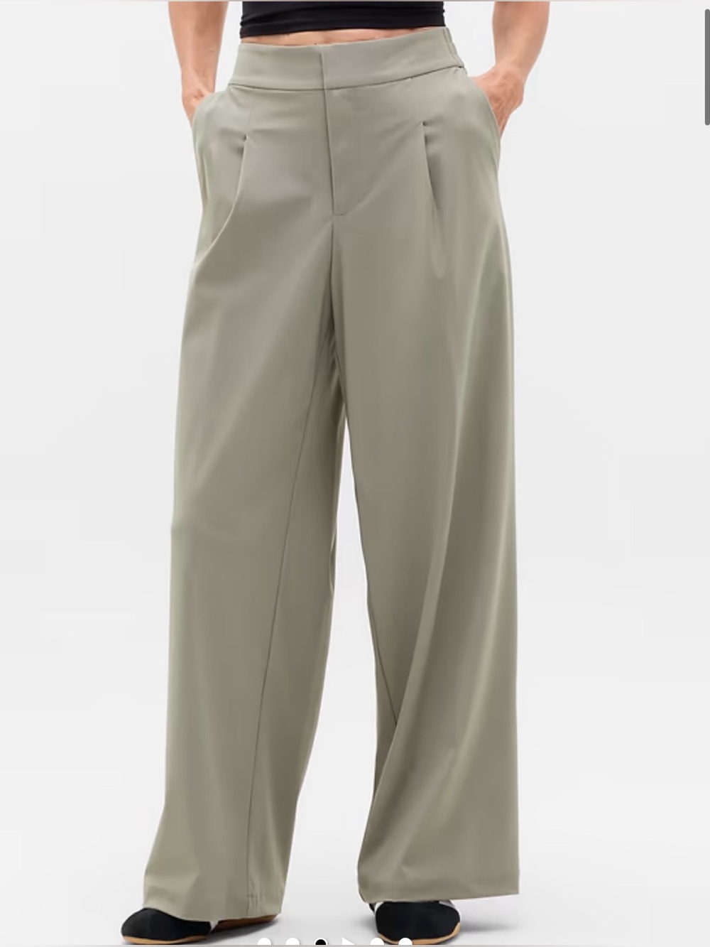 Athleta Pinnacle High Rise Sport trouser willow /Tan elastic waistband size 2